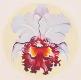 Untitled (Round Iris) by Lowell Nesbitt, 1981, screenprint, sold May 2021