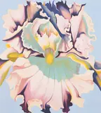 Untitled (Square Iris) by Lowell Nesbitt, 1980, screenprint, sold May 2021