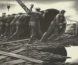Hard Work by Edward Arthur Wilson, 1942, lithograph, sold May 2021