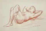 Untitled (Reclining Nude) by Clara Klinghoffer, 1964, pastel on 100% Rag paper, sold May 2021