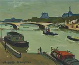 Paris by Jacques Bouyssou, 1961, oil on canvas, sold May 2021