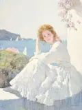 Moment in the Sun by Lawrence, oil on canvas (unstretched), sold May 2021