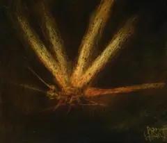 Dragonfly by Pro Hart, c.1968, oil on composition board, sold Apr 2013