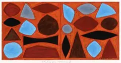 Study For Uluru I by John Coburn, 1988, gouache and pastel on paper, sold Apr 2013