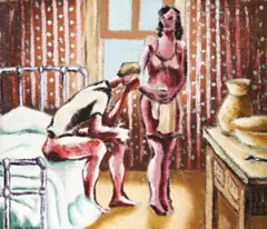 Interior by Nancy Borlase, 1944, oil on canvas, sold Apr 2013