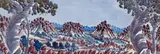 Central Australian Landscape by Otto Pareroultja, watercolour on paper, sold Mar 2013