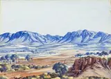 Undoolya Ranges by Albert Namatjira, watercolour on paper, offered Mar 2013