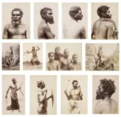 Portraits Of Australian Aborigines by Charles Kerry, 1876-82, twelve vintage albumen prints, sold Nov 2012