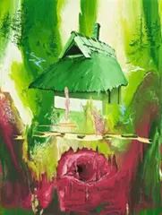 Fiddleback Bramble by Stephen Bush, 2005, oil and enamel on linen, sold Nov 2012