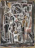 Birdcage by Ian Fairweather, 1955, gouache on card, sold Nov 2012