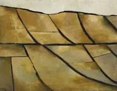 North Otago Landscape by Colin McCahon, 1951, oil on canvas on board, sold Nov 2012