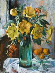 Solandras by Margaret Olley, 1966, oil on canvas on plywood, offered Nov 2012