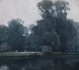 The Thames, Near Windsor by Arthur Streeton, 1904, oil on canvas, sold Nov 2012