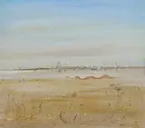 Wimmera Landscape With Farm House by Arthur Boyd, oil on board, offered Nov 2012