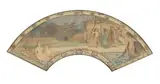 Design For A Fan by Charles Conder, watercolour on silk, offered Nov 2012