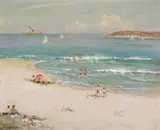 Happy Days, Narrabeen by James Ranalph Jackson, oil on canvas on board, offered Nov 2012