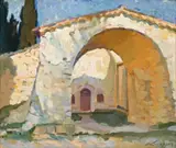 Entrance To The Chapel, Provence by Sydney Lough Thompson, c.1948, oil on canvas, sold Nov 2012