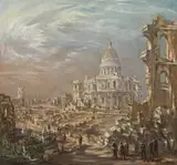 St Paul’S After The Blitz by Eve Kirk, 1941, oil on canvas, offered Nov 2012