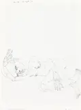 Less Vast…… Less Urgent Too by Del Kathryn Barton, 2008, graphite pencil and coloured pencil on paper, sold Nov 2012