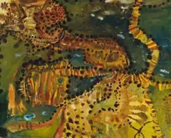 All Around The Harbour by John Olsen, 1963, oil on canvas on composition board, sold Aug 2012