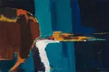 The Bay by Guy Grey-Smith, 1973, oil and beeswax emulsion on gauze on composition board, sold Aug 2012
