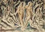 Composition by Russell Drysdale, 1937, watercolour and pencil on paper, sold Aug 2012