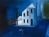 Emma Chisit, Edgecliff by Robert Dickerson, c.1972, oil on canvas on composition board, sold Aug 2012