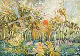 Moses And The Waterlilies by John Perceval, 1987, oil and tempera on composition board, sold Aug 2012