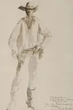 Stockman by Russell Drysdale, ink and wash on paper, sold Aug 2012
