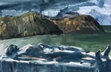 Byron Bay 5, Lying Figure by Euan MacLeod, 2007, synthetic polymer paint on paper, sold Aug 2012