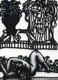 Nude Dreaming Of Spiders by Howard Arkley, 1992, synthetic polymer paint on paper, sold Aug 2012