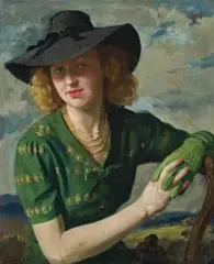 Jean by William Dargie, 1935, oil on canvas on composition board, sold Aug 2012