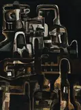 People Above The City by Jan Senbergs, c.1965, oil on board, sold Aug 2012