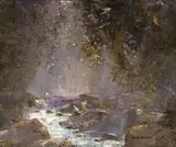 In Wonderland by Rubery Bennett, c.1950, oil on canvas on board, sold Aug 2012