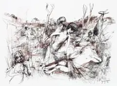 Springwood by Garry Shead, 1999, pen and ink on paper, sold Aug 2012