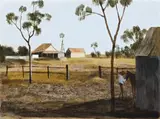 Homestead, North Queensland by Ray Crooke, oil on composition board, sold Aug 2012