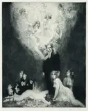 C Sharp Minor Quartette by Norman Lindsay, 1927, etching, engraving and stipple, sold Aug 2012