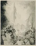 The Apex Of Life by Norman Lindsay, 1924, etching, engraving, stipple and roulette, sold Aug 2012