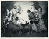 Cards And Women by Norman Lindsay, 1926, etching and engraving, offered Aug 2012