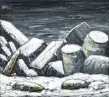 Untitled by Peter Booth, 2001, oil on canvas, sold May 2012