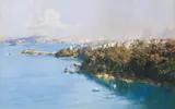 The Harbour From Mosman by Arthur Streeton, 1926, oil on canvas, sold May 2012