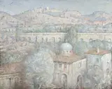 Tuscany, 1957/63/72 by Lloyd Rees, oil on canvas, offered May 2012