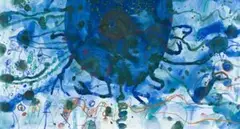Sea World by John Olsen, watercolour and pastel on paper, sold May 2012