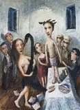 The Black Swan Of Trespass by Garry Shead, 2003, Ern Malley Series oil on composition board, offered May 2012
