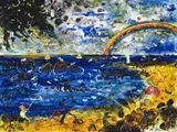 Rainbow Over Williamstown by John Perceval, 1994, oil on canvas, sold May 2012