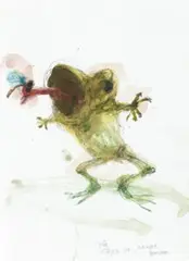 Caught Broome by John Olsen, 1999, watercolour on paper, sold May 2012