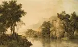 Crucis Abbey, Vale Of Llangollen by John Glover, 1816, watercolour on paper, offered May 2012