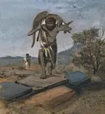 Natives Returning From The Hunt by S. T. Gill, c.1845, watercolour on paper, sold May 2012