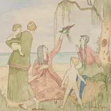 Summer Of Remembrance by Thea Proctor, c.1916, watercolour and pencil on paper, sold May 2012