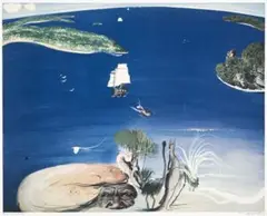 The Arrival by Brett Whiteley, 1988, offset colour lithograph, sold May 2012
